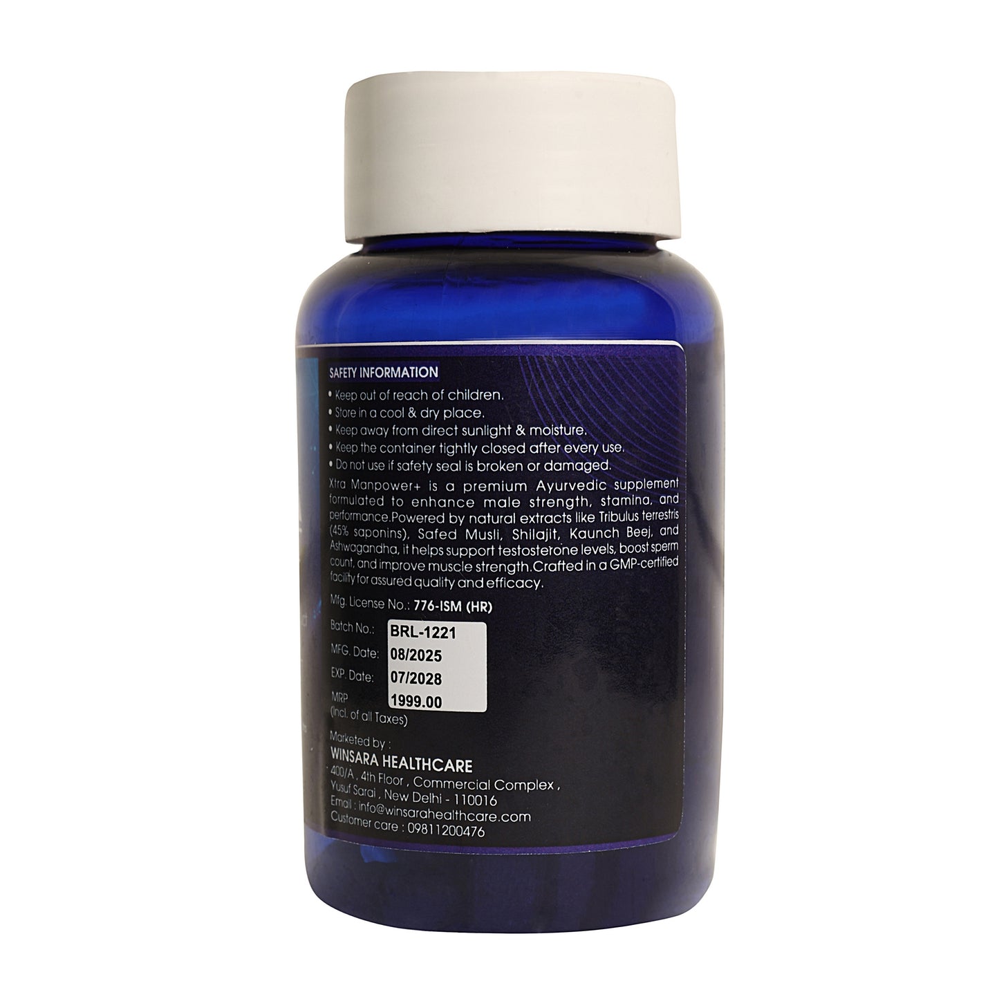 Winsara XTRA – Man Power+ | Ayurvedic Tablets for Strength & Endurance